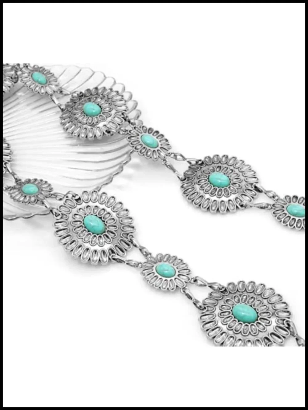 Metal Concho Chain Belt Western Cowgirl Waist Chain Belt for Dress
